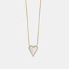 Collier de Coeur Pointu Nacre en Diamant