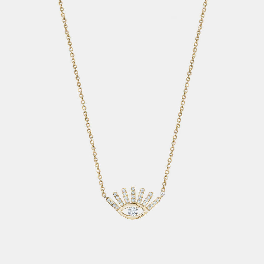 Collier Khamsa avec Cils en Diamant