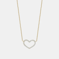 Diamond Open Heart Necklace