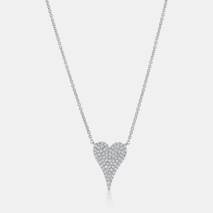 Pointy Pavé Heart Necklace