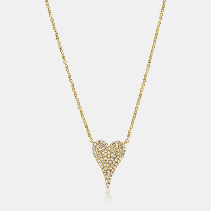 Pointy Pavé Heart Necklace