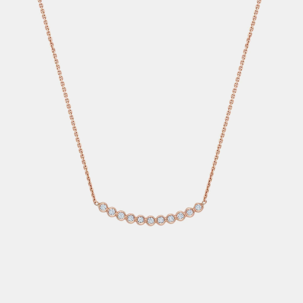 Diamond Bezel Bar Necklace