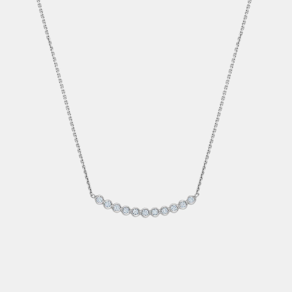Diamond Bar Bezel Necklace