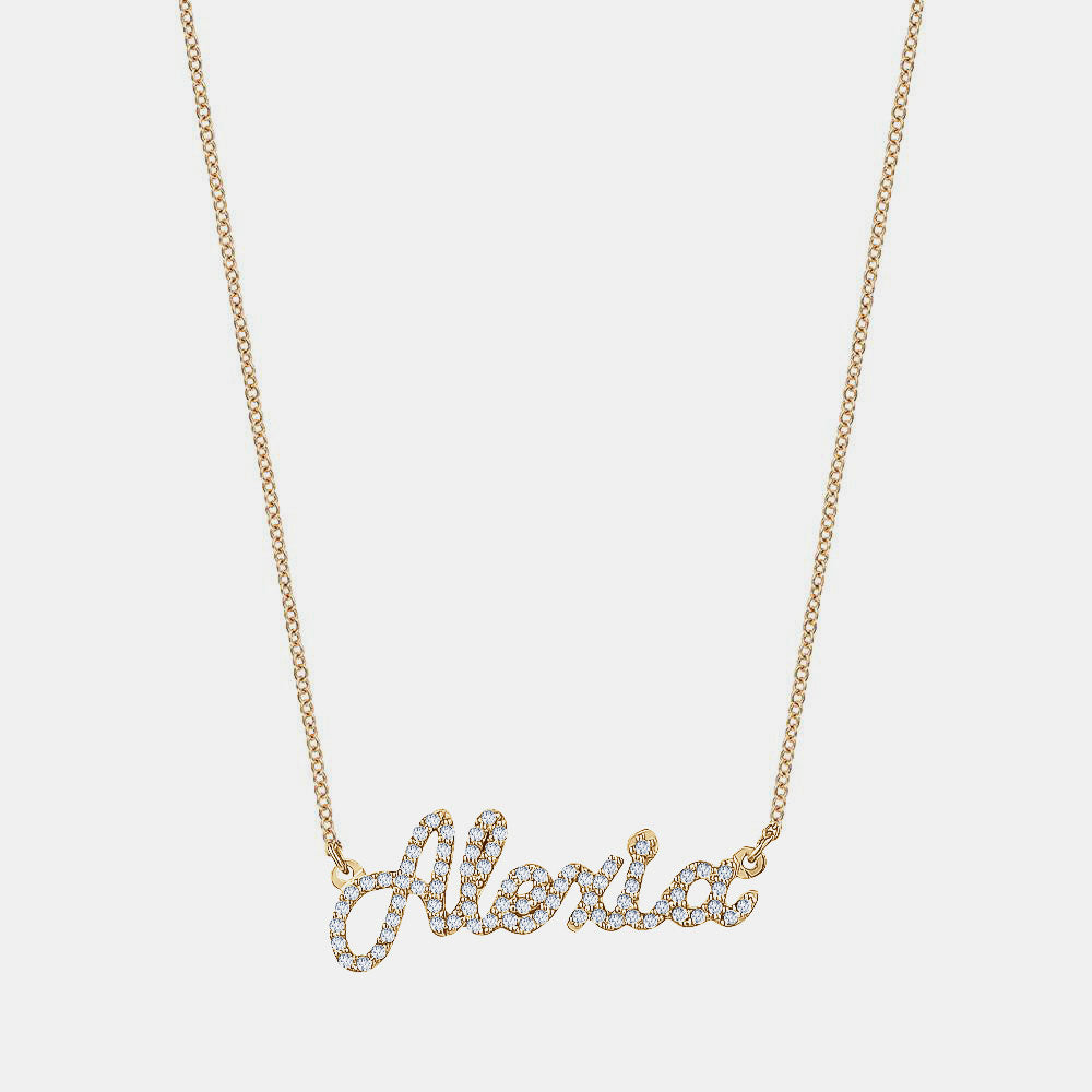 Pavé Cursive Name Necklace