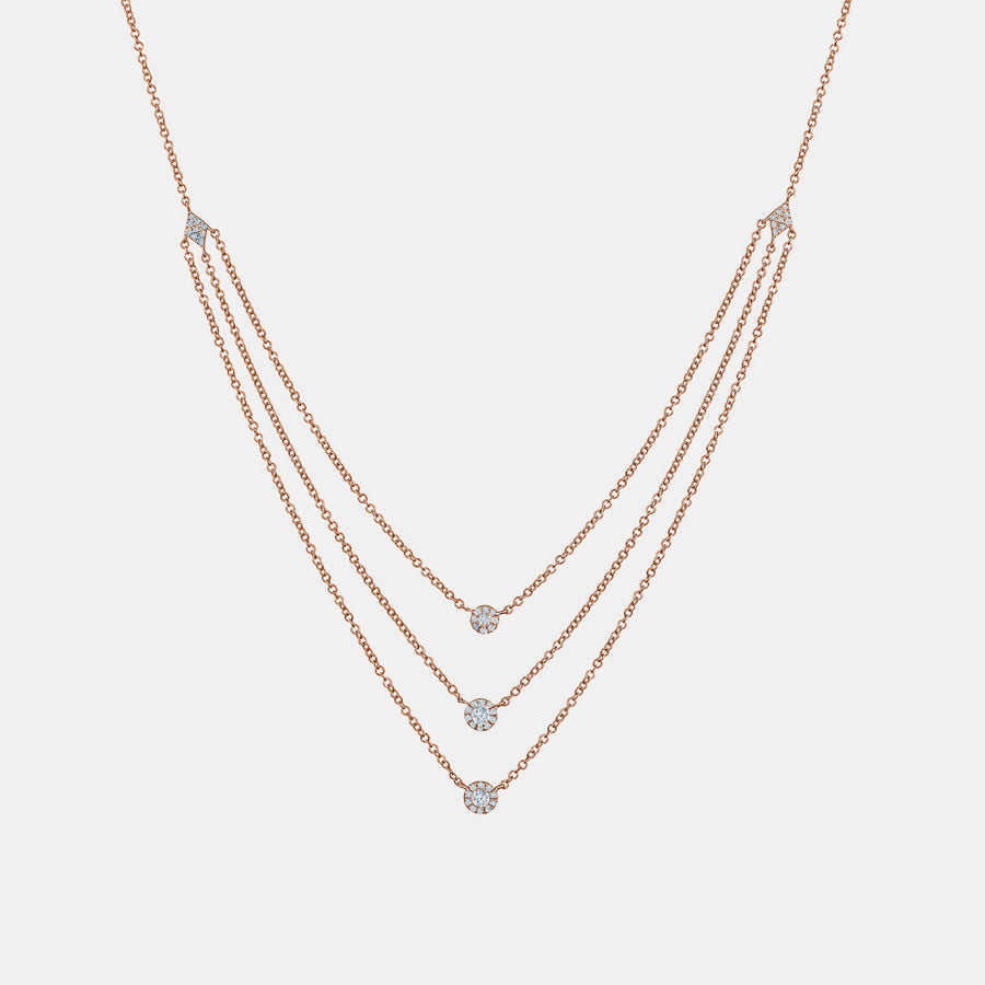 Triple Row Diamond Necklace