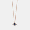 Collier Mauvais Oeil en Diamant et Saphir