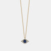 Collier Mauvais Oeil en Diamant et Saphir