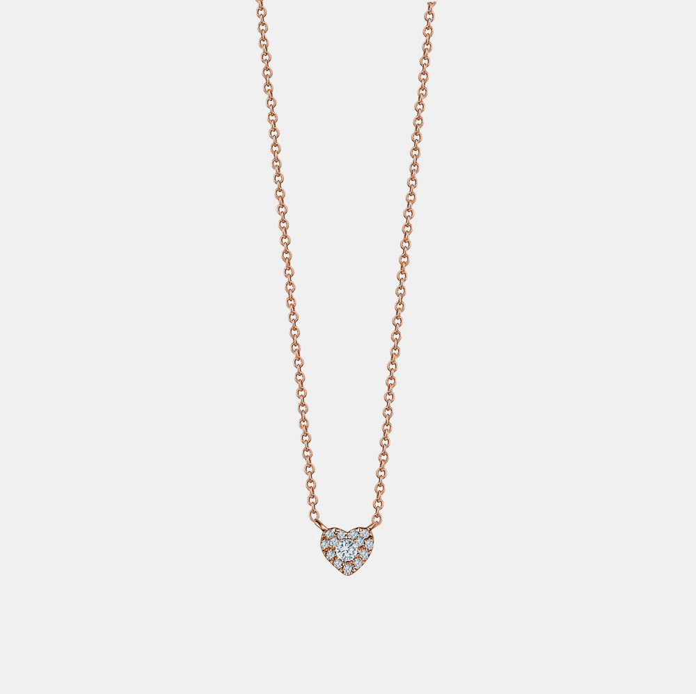 Mini Diamond Heart Necklace