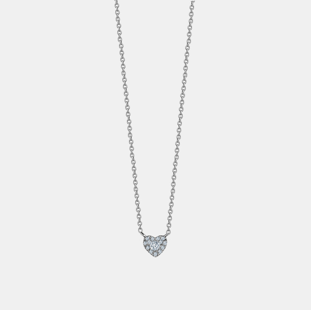 Collier Mini Coeur en Diamant