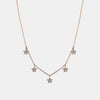 Collier avec multiples étoiles de diamants pendantes  