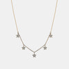 Collier avec multiples étoiles de diamants pendantes  