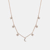 Dangling Diamond Star Moon Necklace