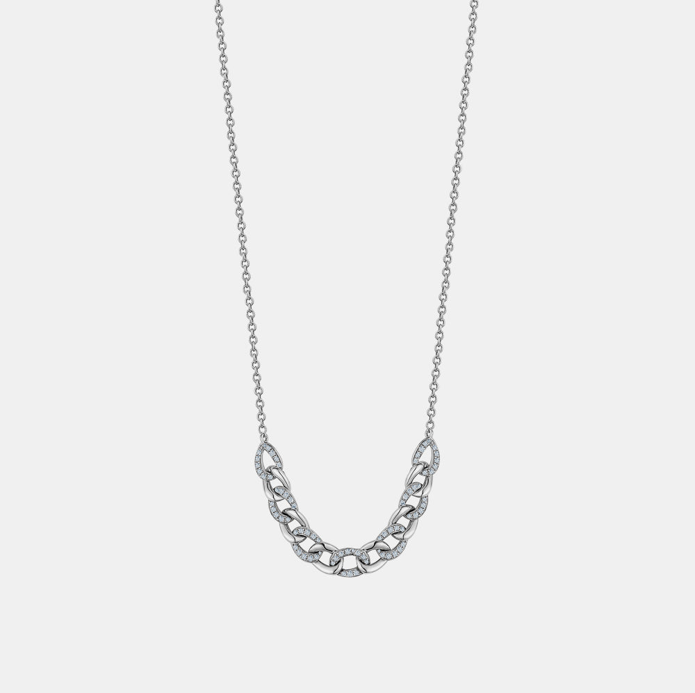 Partial Diamond Miami Cuban Link Necklace