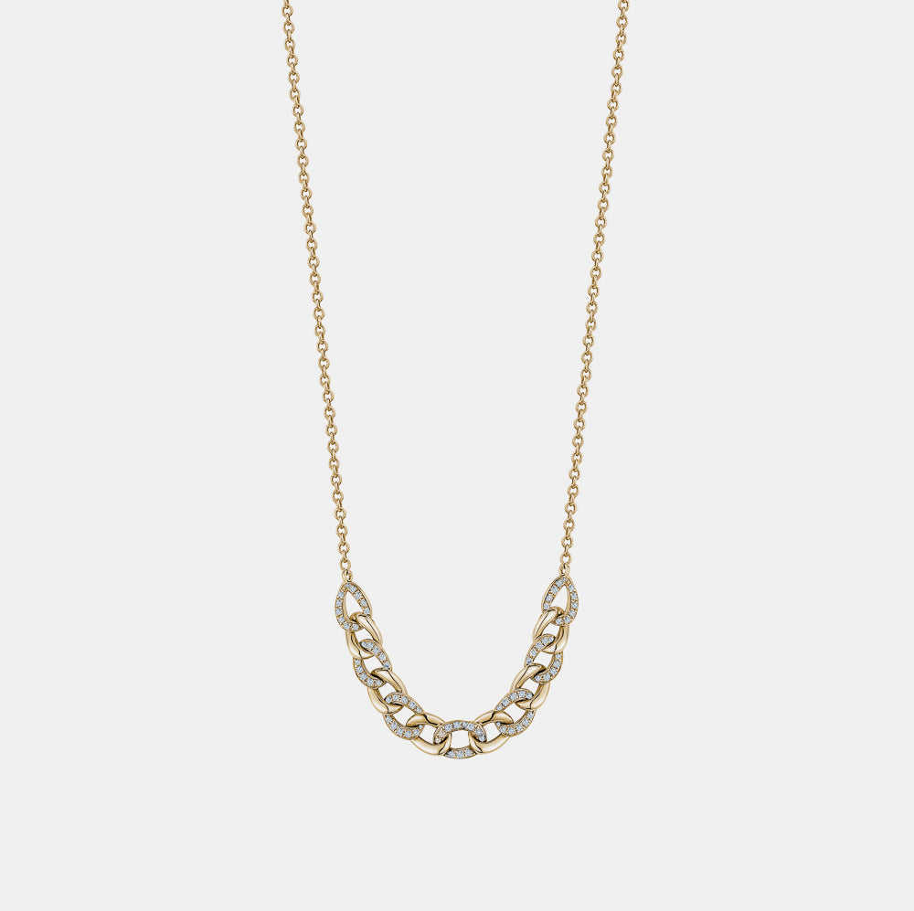 Partial Diamond Miami Cuban Link Necklace