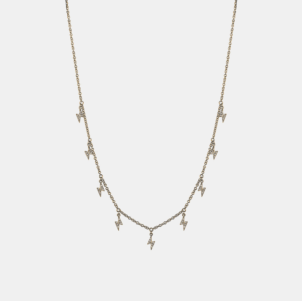 Collier avec éclairs en Diamant Pendants 