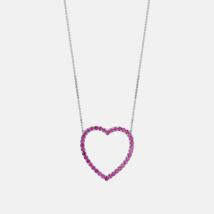 Collier à Coeur Rubis Géant