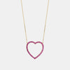 Collier à Coeur Rubis Géant