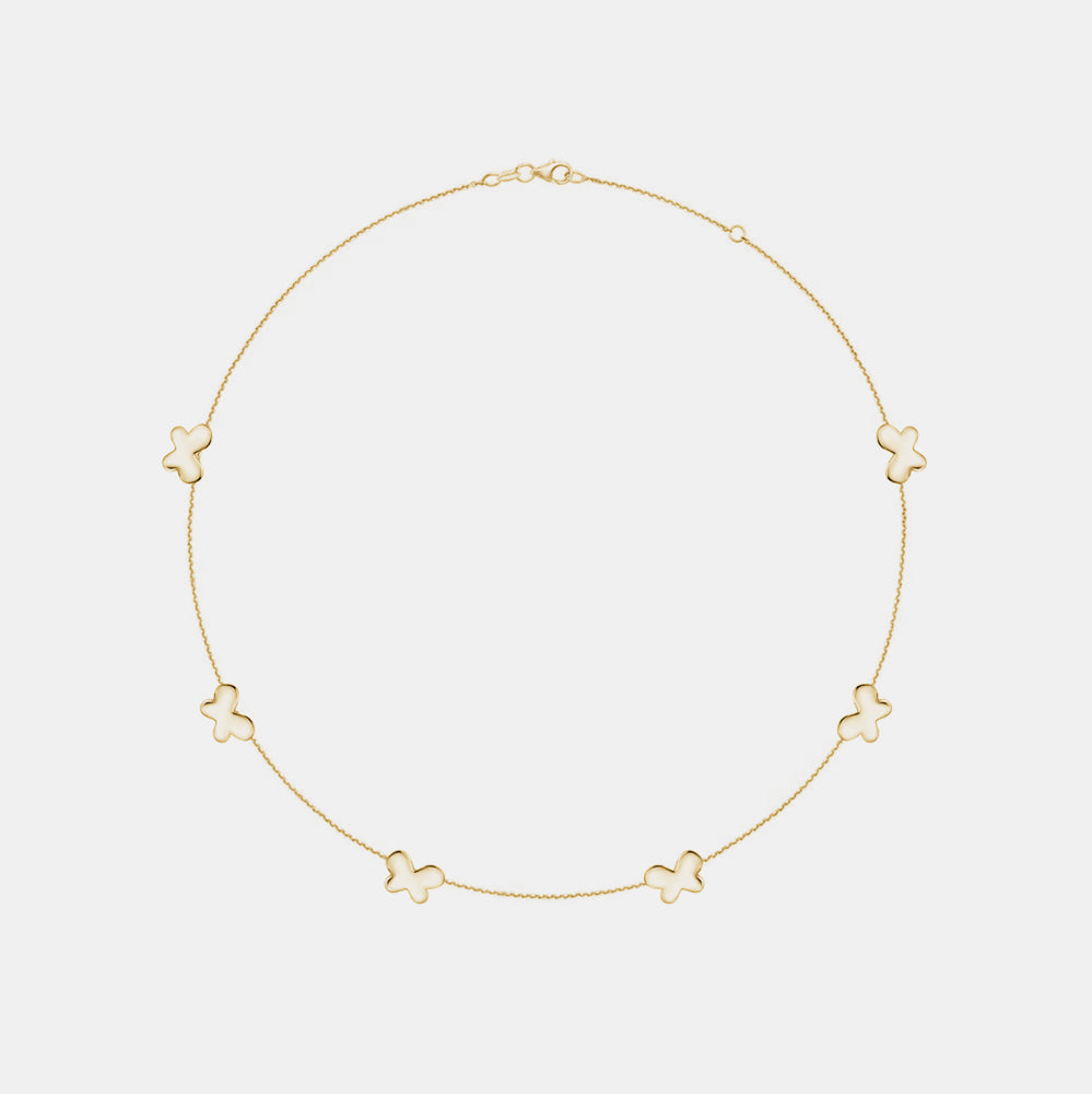 Butterfly by the Yard Necklace - 14K Yellow Gold