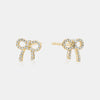 Clous d'oreilles en diamant en Nœud Ruban