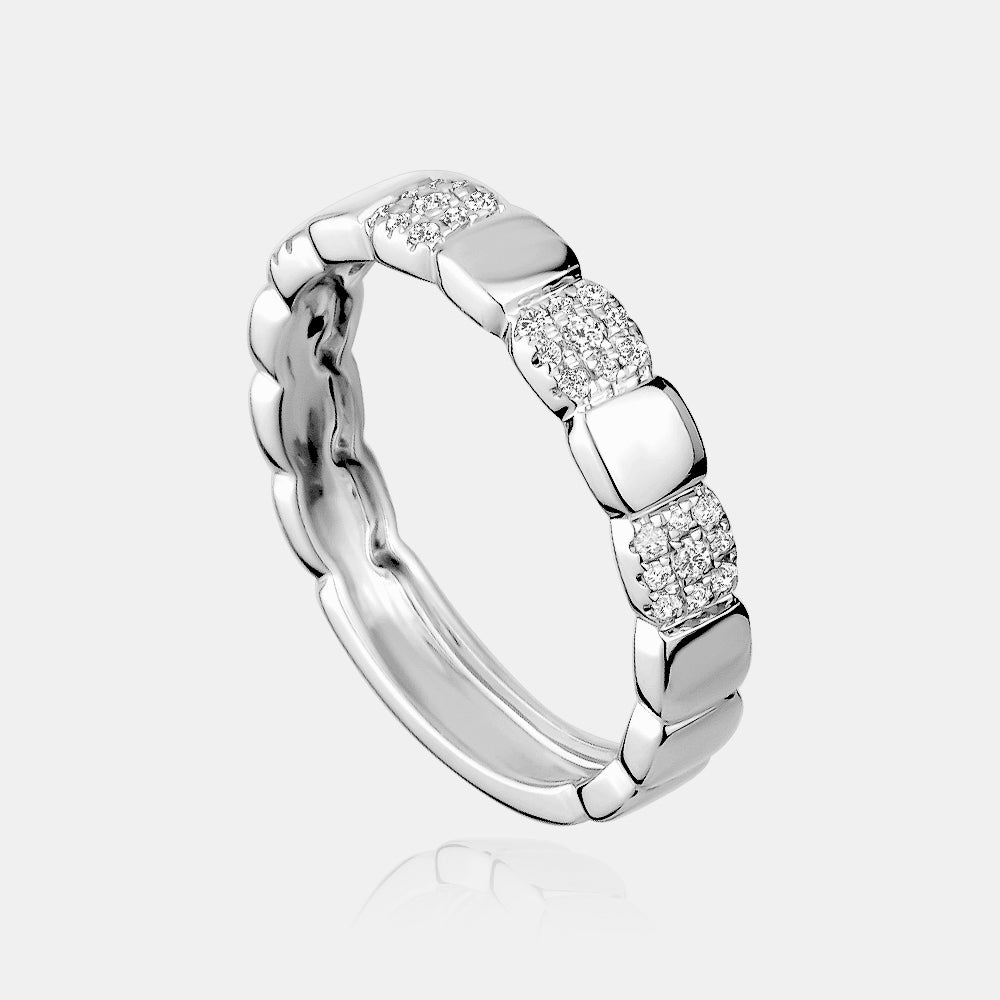 Diamond Square Pattern Ring