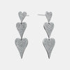 Boucles d'oreilles pendantes en forme de cœur de diamant