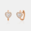 Huggies avec coeur en nacre et diamants