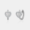 Huggies avec coeur en nacre et diamants
