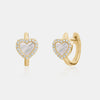 Huggies avec coeur en nacre et diamants