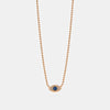 Diamond Sapphire Evil Eye Beaded Necklace