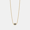 Collier de perles en diamant et saphir Oeil maléfique