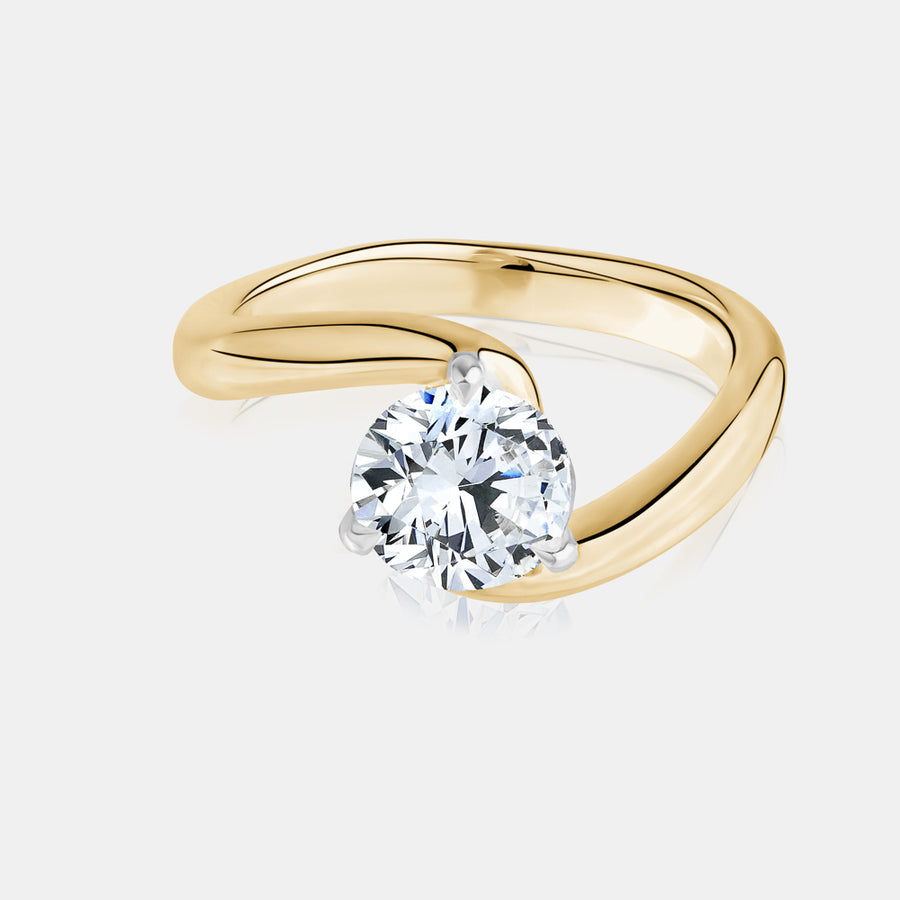 Bague Rapture à diamant rond de laboratoire de 1,00 ct
