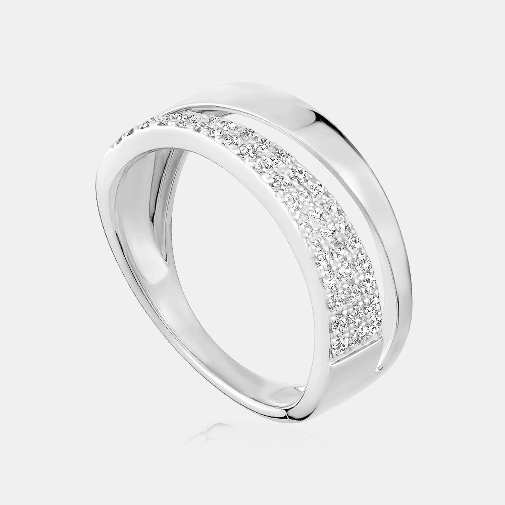 Half Diamond Split Ring