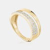 Demi-bague fendue en diamant