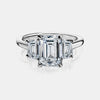 Bague à diamant de laboratoire émeraude de 2,48ct
