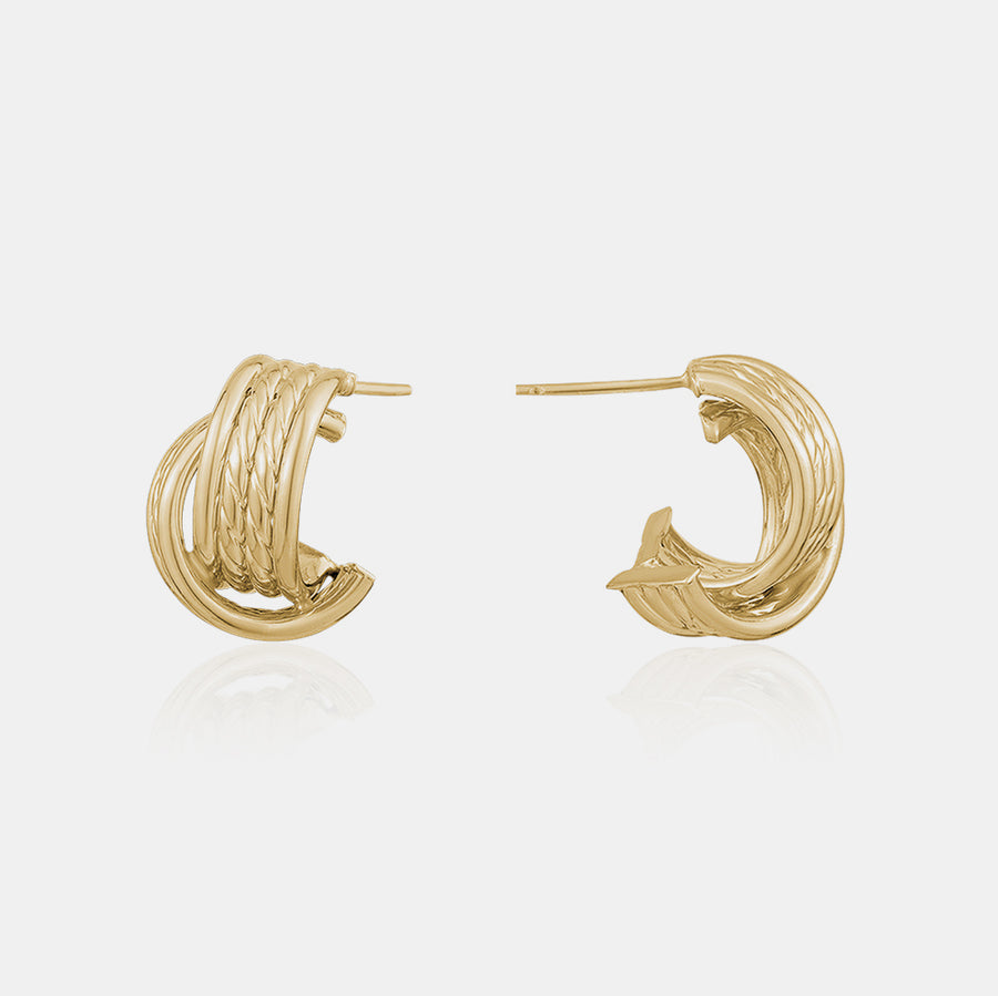 Boucles d'oreilles torsadées