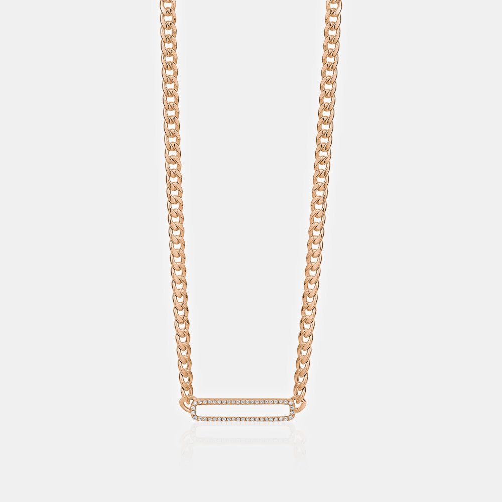 Mother of Pearl Cuban Chain Necklace
