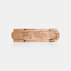 Alliance 18K avec symbole grec arrondi et bordure à grains multiples