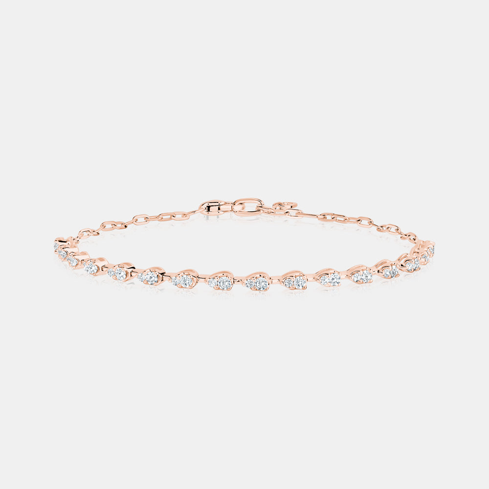 Teardrop Diamond Tennis Bracelet