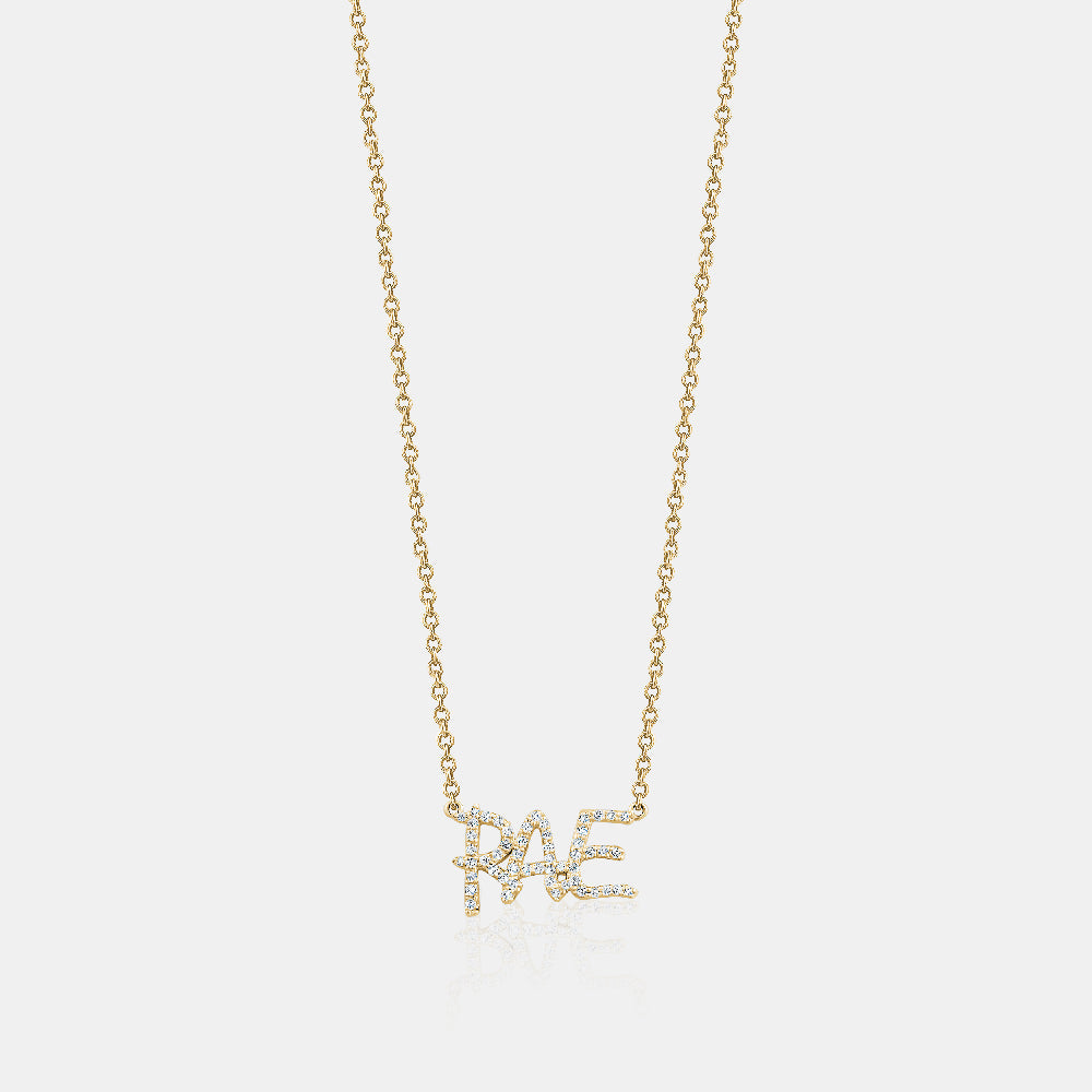 Collier avec Nom Pavé 