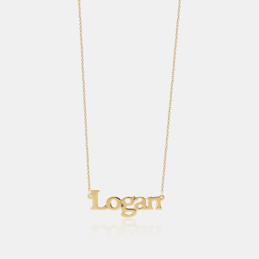 Gabrielle Name Necklace - 14K Yellow Gold