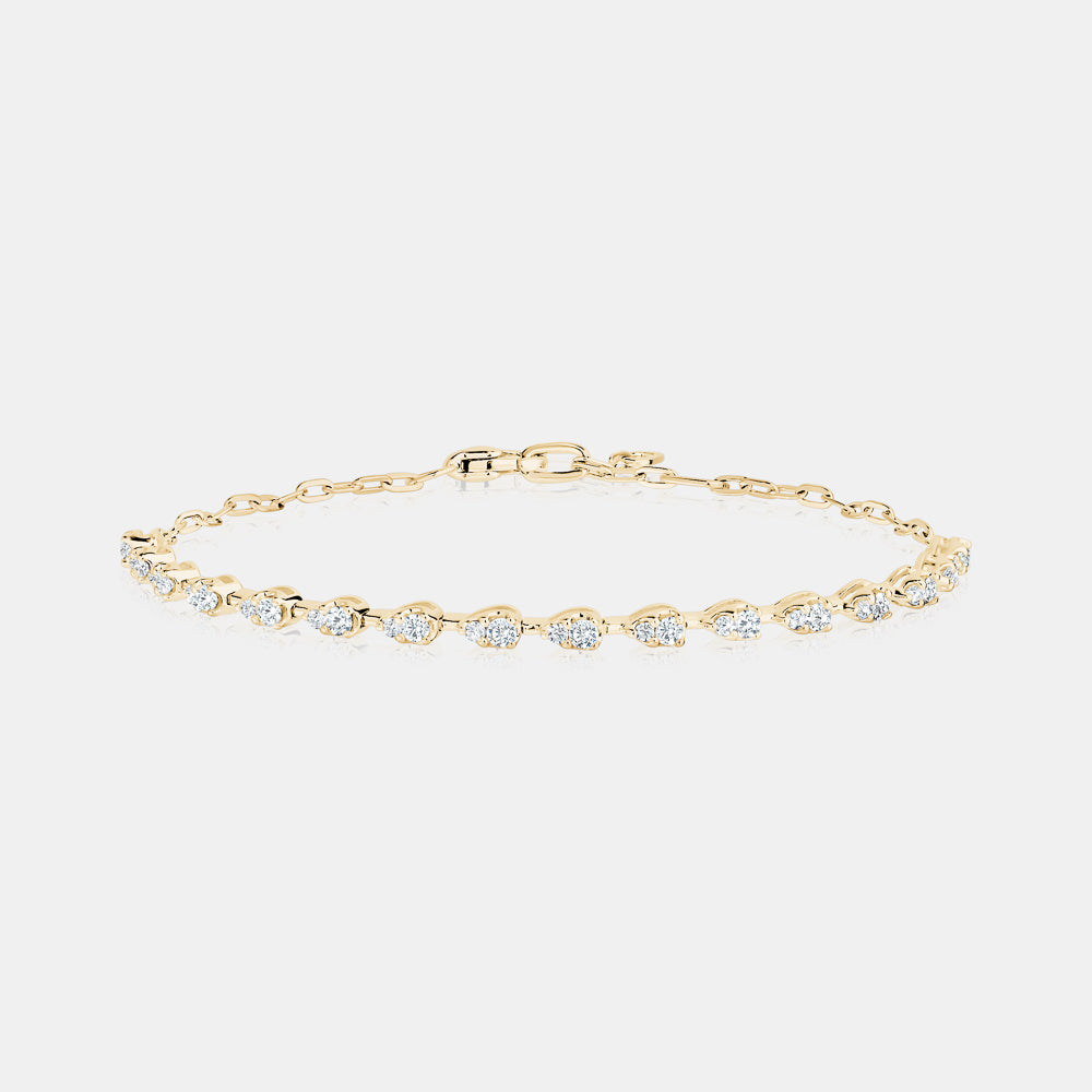 Teardrop Diamond Tennis Bracelet