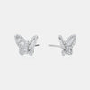 Boucles d'oreilles papillon baguette en diamant