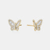 Boucles d'oreilles papillon baguette en diamant