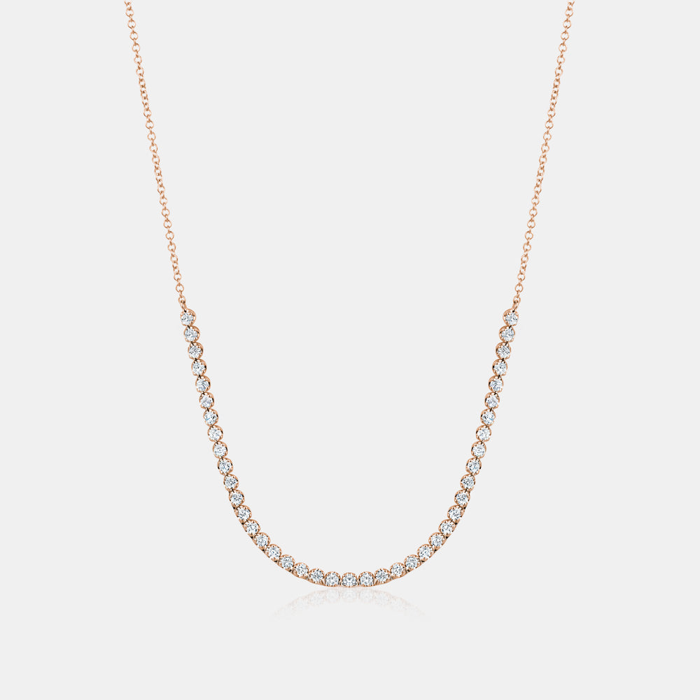 Partial Cupcake Diamond Tennis Necklace