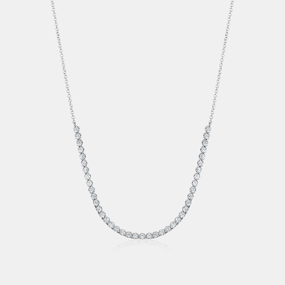 Partial Cupcake Diamond Tennis Necklace