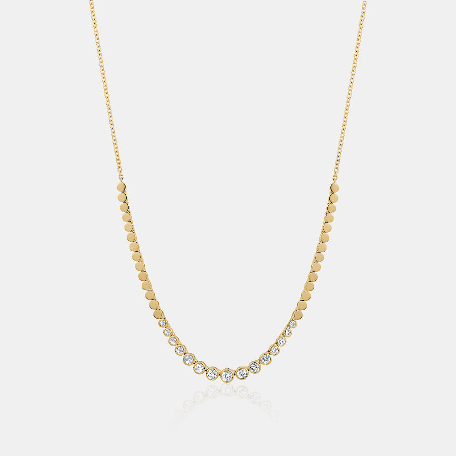Collier de diamants sertis en biseau gradué