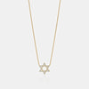 Collier étoile de David à diamants baguettes
