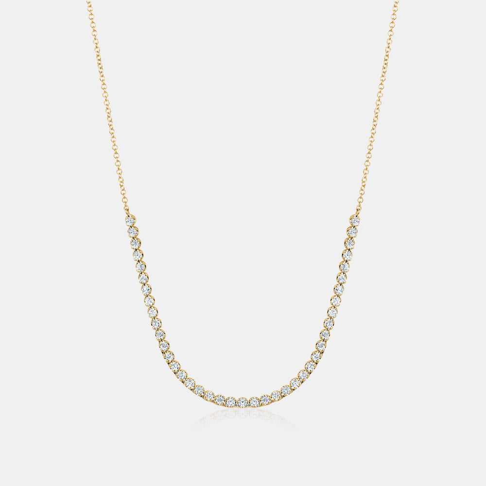 Partial Cupcake Diamond Tennis Necklace