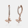 Dangling Diamond Butterfly Huggies