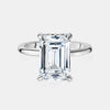 Bague à diamant de laboratoire émeraude de 5,03ct